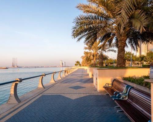 Abu Dhabi Corniche road sea outlook