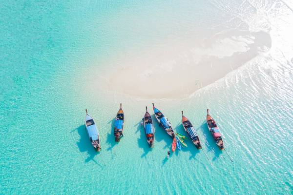 koh samui current offers sandbank turquoise water ships